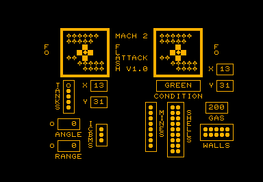 Flash Attack game for Commodore PET